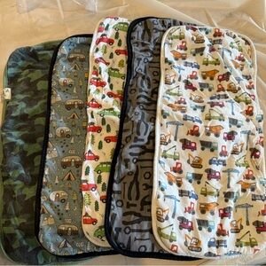 Copper Pearl Baby Burp Cloths, set of (5)!